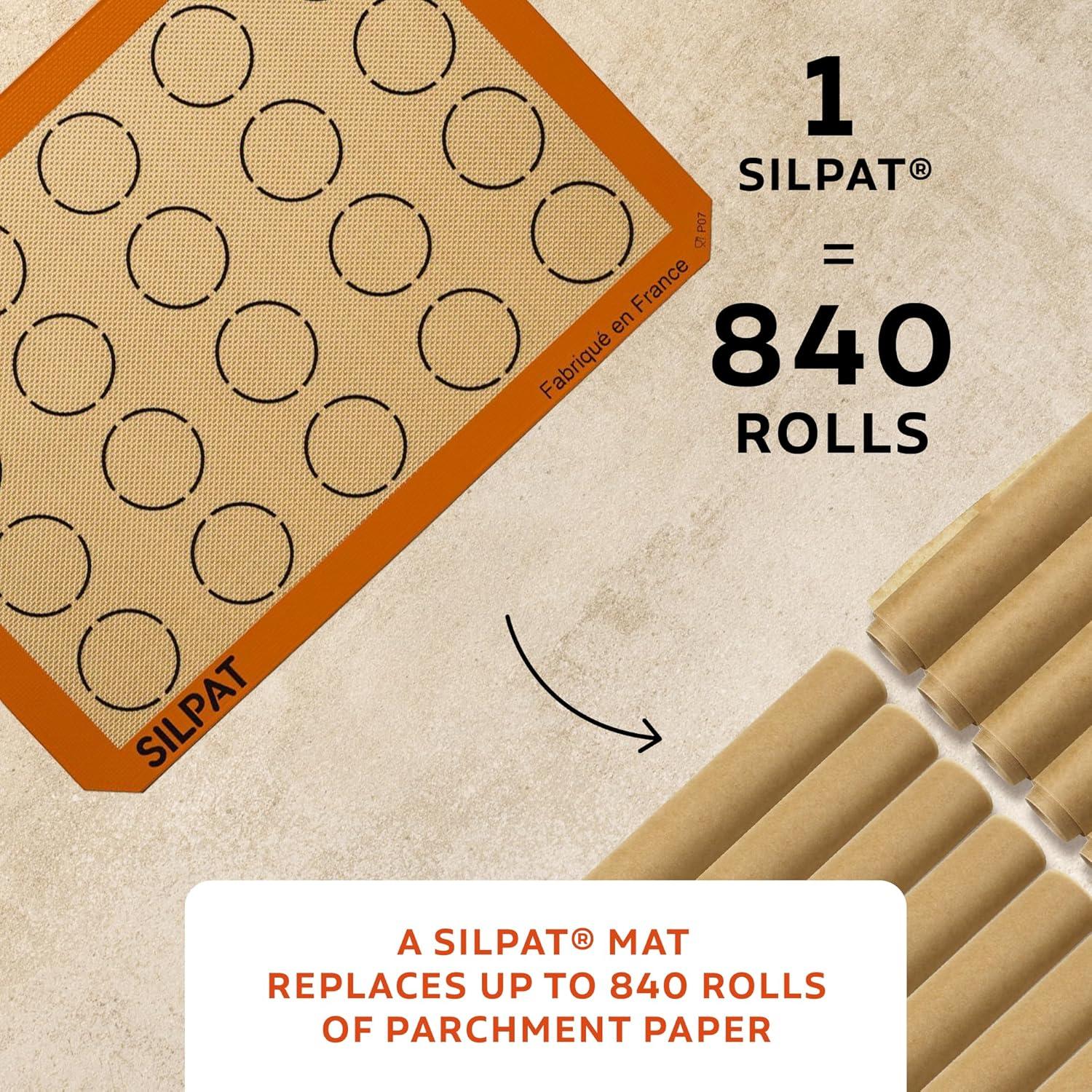 imageSilpat The Original Perfect Cookie NonStick Silicone Baking Mat 1158 x 1612165L x 116W