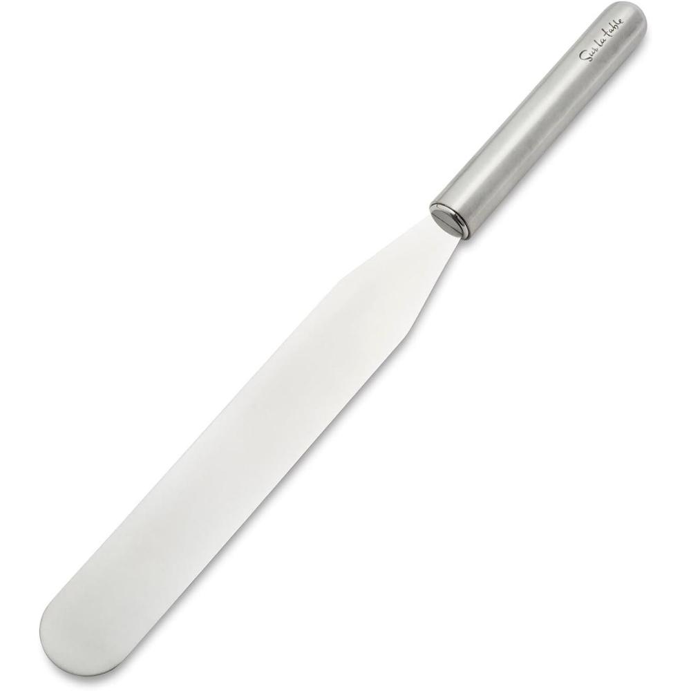 imageSur La Table 8 Stainless Steel Straight Spatula Professional Cake amp Cupcake Decorating Tool with Flexible Head for Smooth Frosting Durable amp Dishwasher Comfortable Grip Handle for Baking amp