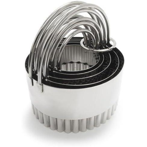 imageSur La Table Stainless Steel Fluted Biscuit Cutters Set of 5 Silver