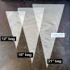 Ateco 4412 Plastic Disposable Piping and Cake Decorating Bags with NuPlastiQ, Pack of 100, Clear(White)