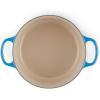 Le Creuset Signature Enamelled Cast Iron Round Casserole Dish With Lid, 24 cm, 4.2 Litre, Azure, 21177182202430(Azure)