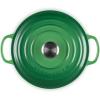 Le Creuset Signature Enamelled Cast Iron Round Casserole Dish With Lid, 24 cm, 4.2 Litre, Azure, 21177182202430(Bamboo)