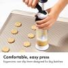 OXO Good Grips 14-Piece Cookie Press Set, Cookie Press with 12 Stainless Steel Disks and Storage Case, Holiday Baking and Everyday Treats, Essential Baking Supplies(100 (Pack of 2))