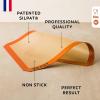 Silpat Premium Non-Stick Silicone Baking Mat, Half Sheet Size, 11-5/8 x 16-1/2, Orange(16.5″L x 11.6″W)