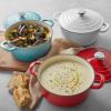 Sur La Table 4-Qt Enameled Cast Iron Dutch Oven – Oven & Broiler to 500°F, Induction Compatible, with Lid for Braising, Baking & Deep Frying, Nonstick Interior, White(White)