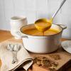 Sur La Table 5-Qt Enameled Cast Iron Dutch Oven – With Lid for Braising, Baking & Deep Frying, Induction Compatible, Oven to 500°F, Moisture-Retaining Design for Flavorful Results, White