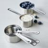 Sur La Table Stainless Steel Measuring Cups Set – 6 Nesting Cups with Easy-Open Ring, Space-Saving Design – ¼ to 1 Cup Precision for Baking & Cooking