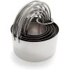 Sur La Table Stainless Steel Round Biscuit Cutters, Set of 5, Silver