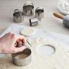 Sur La Table Stainless Steel Round Biscuit Cutters, Set of 5, Silver