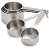 Sur La Table Stainless Steel Measuring Cups Set – 6 Nesting Cups with Easy-Open Ring, Space-Saving Design – ¼ to 1 Cup Precision for Baking & Cooking