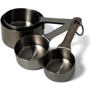 Sur La Table Black Measuring Cups, Set of 4