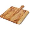 Sur La Table Italian Olivewood Cheese Board with Handle, Tan