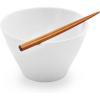 Sur La Table Rice Bowl with Bamboo Chopsticks, White