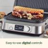 Cuisinart Electric Griddler FIVE Countertop Grill, Enjoy 5-in-1 Functions Including Panini Press, LCD Display, Wide Temperature Range, and Sear Function, Nonstick Plates, GR-5NAS, Stainless Steel(Digital)