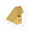 Shun Premier Blonde 5 Piece Starter Block Set, Includes 8″ Chef, 4″ Paring, 6.5″ Utility Knives, Honing Steel & Bamboo Knife Block, Handcrafted Japanese Knife Set, Pakkawood Handles(Brown)