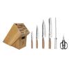 Shun Premier Blonde 5 Piece Starter Block Set, Includes 8″ Chef, 4″ Paring, 6.5″ Utility Knives, Honing Steel & Bamboo Knife Block, Handcrafted Japanese Knife Set, Pakkawood Handles(Blonde)
