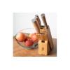 Shun Premier Blonde 5 Piece Starter Block Set, Includes 8″ Chef, 4″ Paring, 6.5″ Utility Knives, Honing Steel & Bamboo Knife Block, Handcrafted Japanese Knife Set, Pakkawood Handles(Blonde)