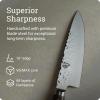 Shun Premier Blonde 8″ Chef’s Knife, Handcrafted Japanese Kitchen Knife for Professional and Home Chefs, VG-MAX Core with Damascus Stainless Steel Cladding, Pakkawood Handle(Brown)
