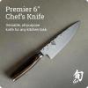 Shun Premier Blonde 8″ Chef’s Knife, Handcrafted Japanese Kitchen Knife for Professional and Home Chefs, VG-MAX Core with Damascus Stainless Steel Cladding, Pakkawood Handle(Brown)