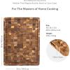 Teakhaus Butcher Block Cutting Board – Extra Large Wooden Cutting Board – Holiday Gift Ideas for Men and Women – Gift-Ready End Grain Wood, Knife Friendly – FSC Certified(Medium Thick)