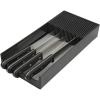 KNIFEdock Plastic Knife Drawer Organizer – BPA-Free In-Drawer Knife Block Insert for Kitchen Knives – Space-Saving Knife Storage with Easy Access and Organization(Plastic)