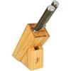 Shun Premier Blonde 5 Piece Starter Block Set, Includes 8″ Chef, 4″ Paring, 6.5″ Utility Knives, Honing Steel & Bamboo Knife Block, Handcrafted Japanese Knife Set, Pakkawood Handles(Brown)