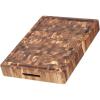 Teakhaus Butcher Block Cutting Board – Extra Large Wooden Cutting Board – Holiday Gift Ideas for Men and Women – Gift-Ready End Grain Wood, Knife Friendly – FSC Certified(Extra Thick)