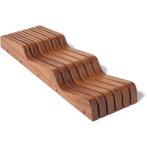 Sur La Table Walnut Drawer Knife Block, Brown