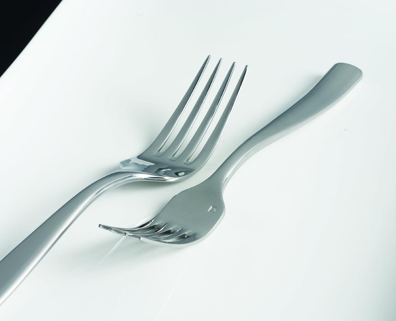 imageFortessa Lucca Faceted 1810 Stainless Steel Flatware Serving Spoon 9InchLucca