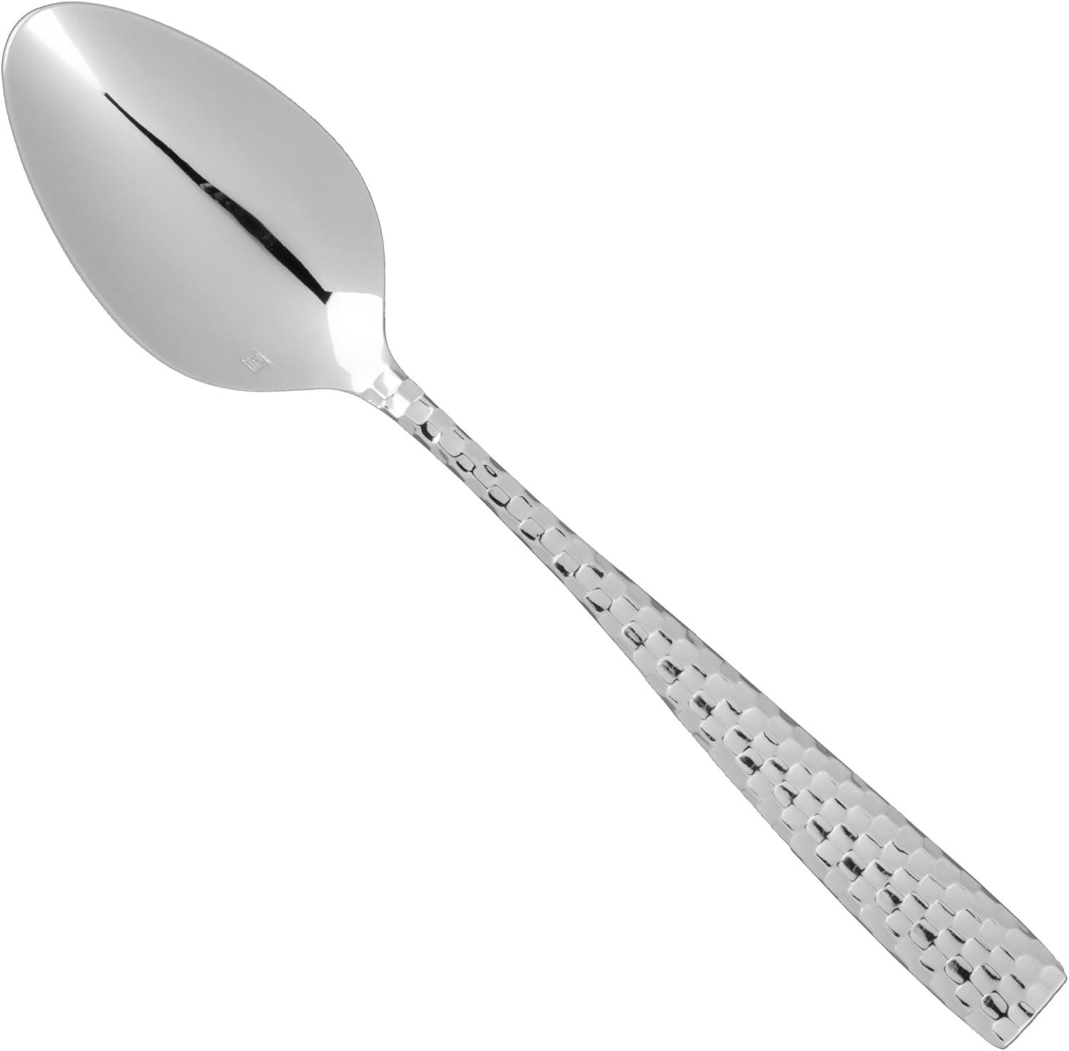 imageFortessa Lucca Faceted 1810 Stainless Steel Flatware Serving Spoon 9InchLucca Faceted