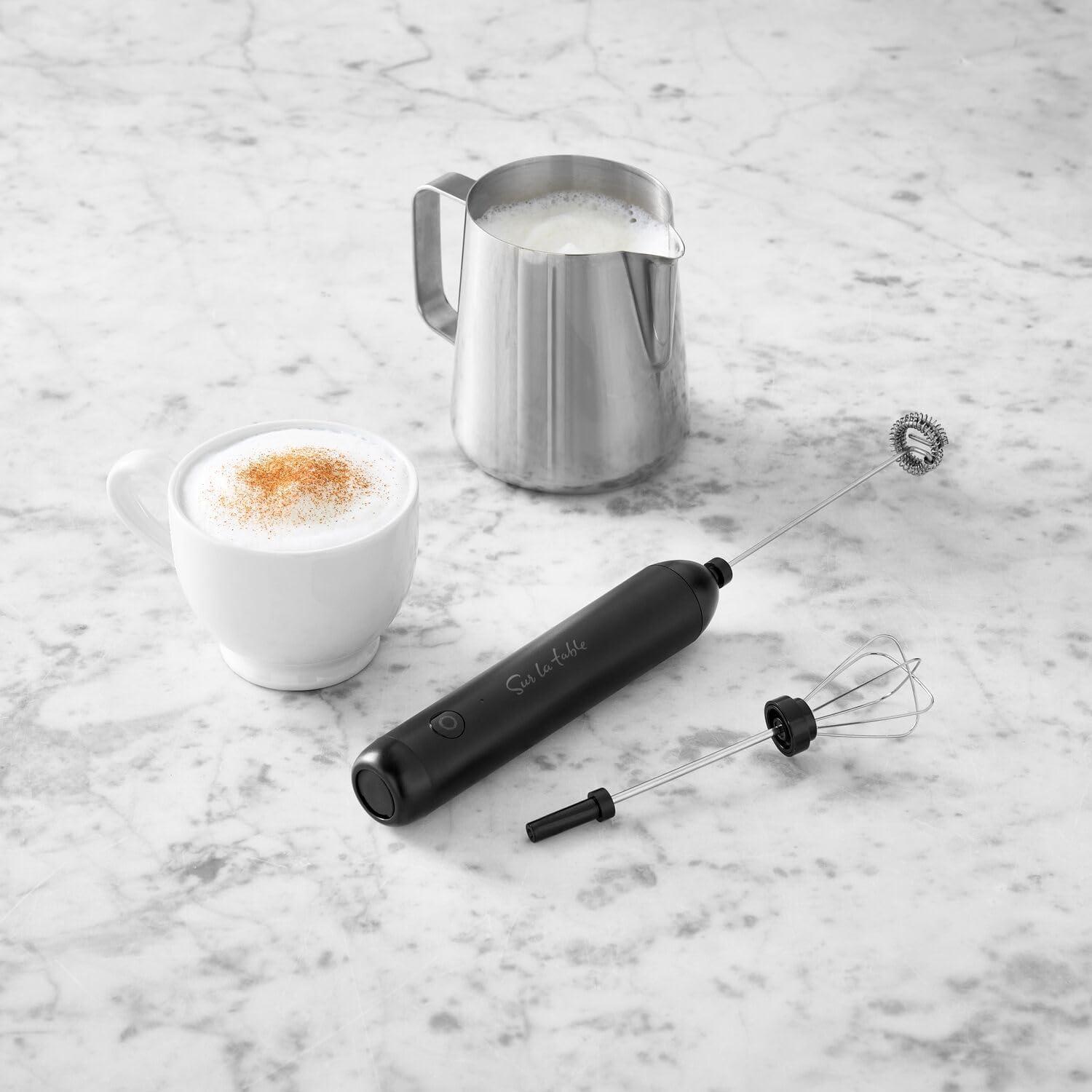 imageSur La Table Rechargeable Milk Frother amp Whisk Black