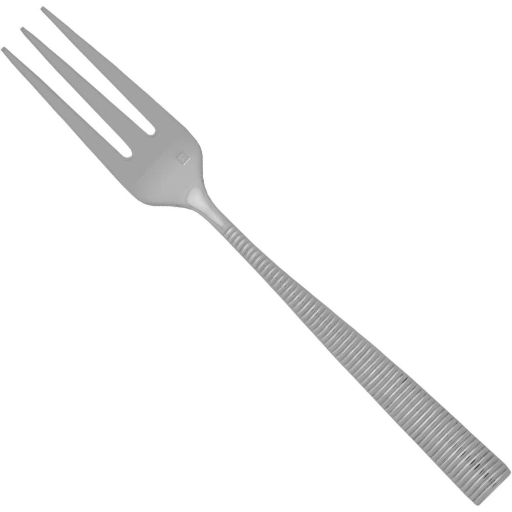 imageFortessa Lucca Faceted 1810 Stainless Steel Flatware Serving Spoon 9InchRingo