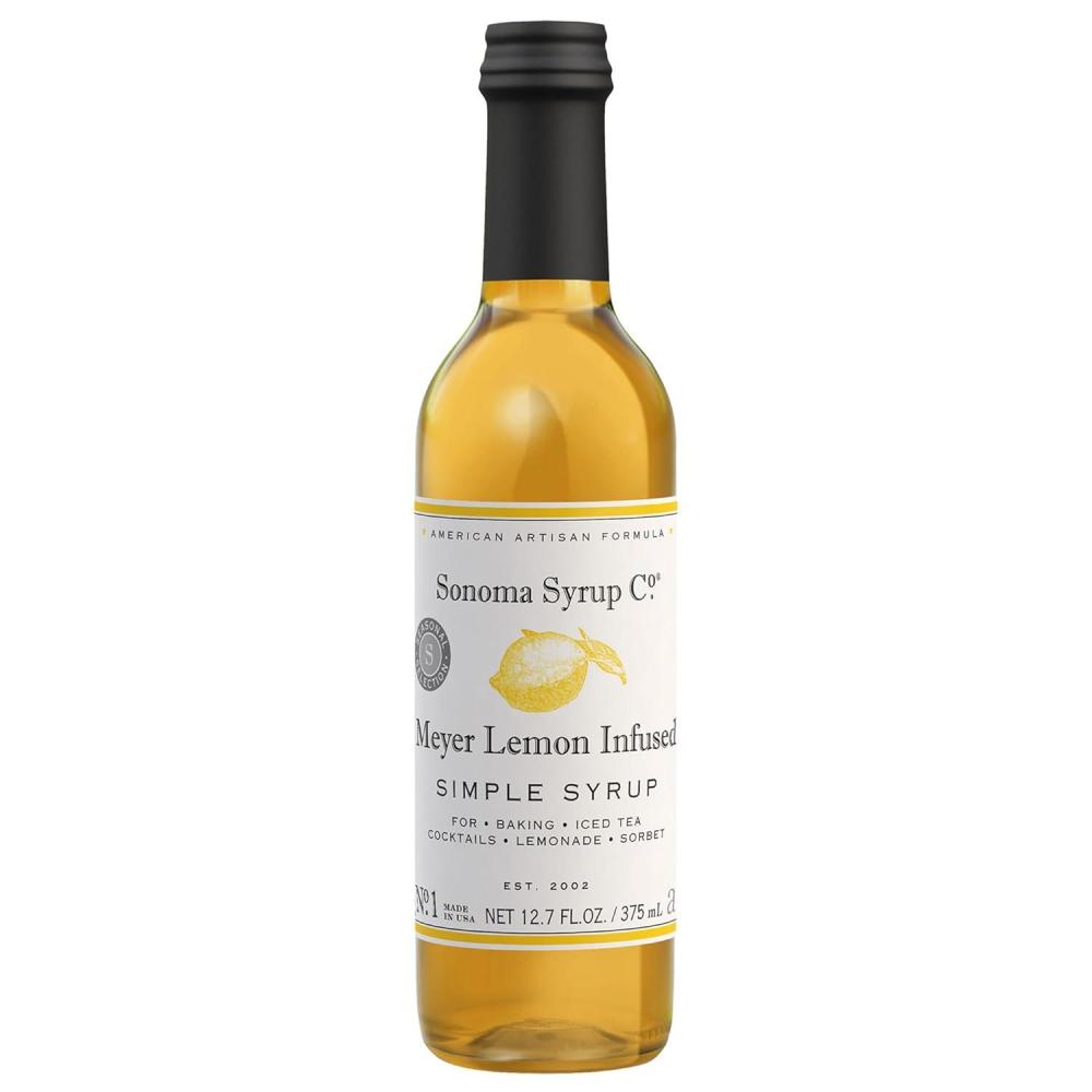 imageSonoma Syrup Co Lavender Infused Simple Syrup 127 fl oz  for Coffee Cocktails and Cooking  Hand Crafted in the USAMeyer Lemon