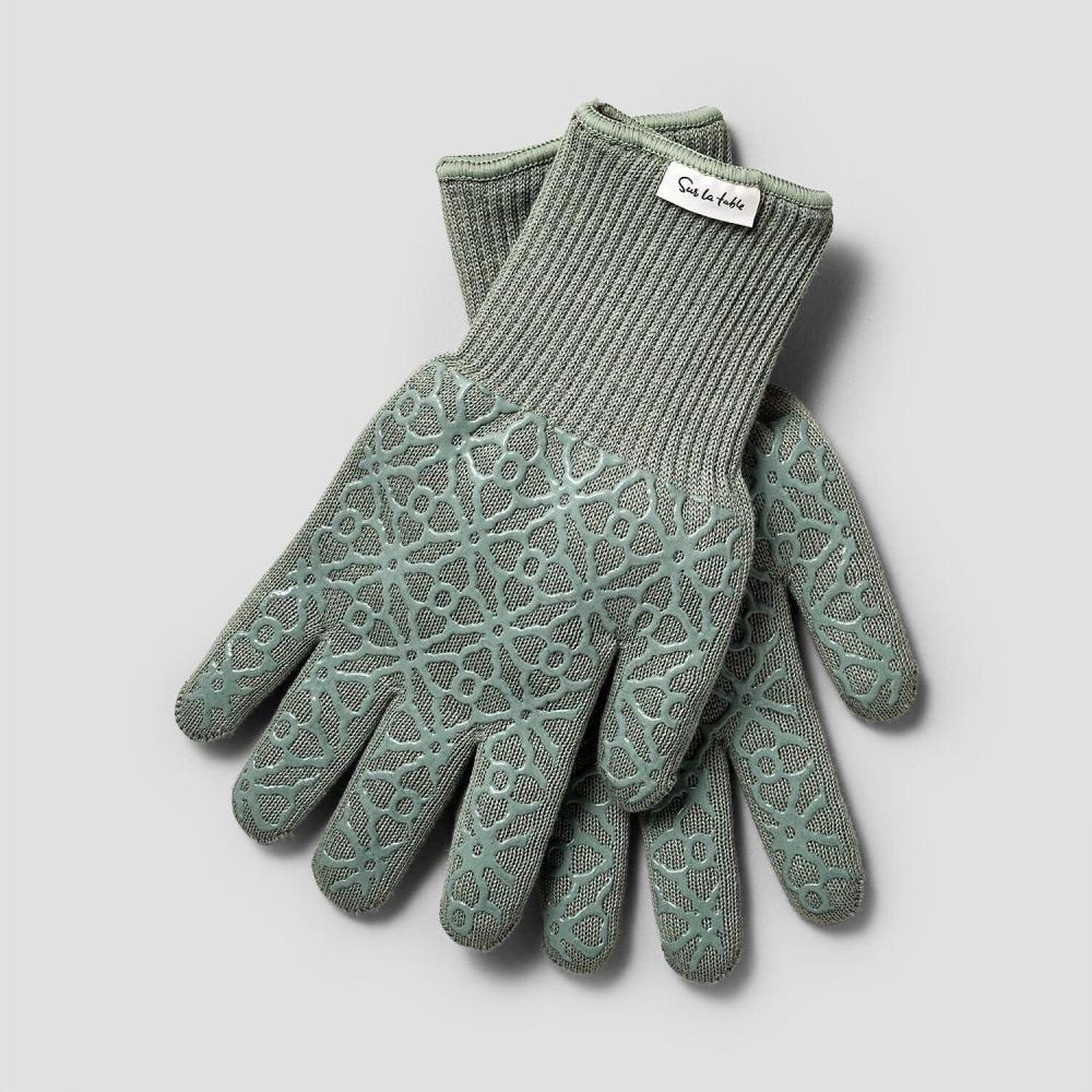imageSur La Table Large Tile Oven Gloves Set of 2 GreenGreen