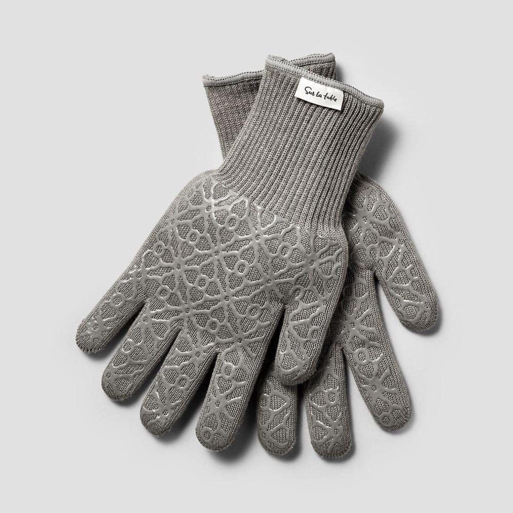 imageSur La Table Large Tile Oven Gloves Set of 2 GreenLight Gray