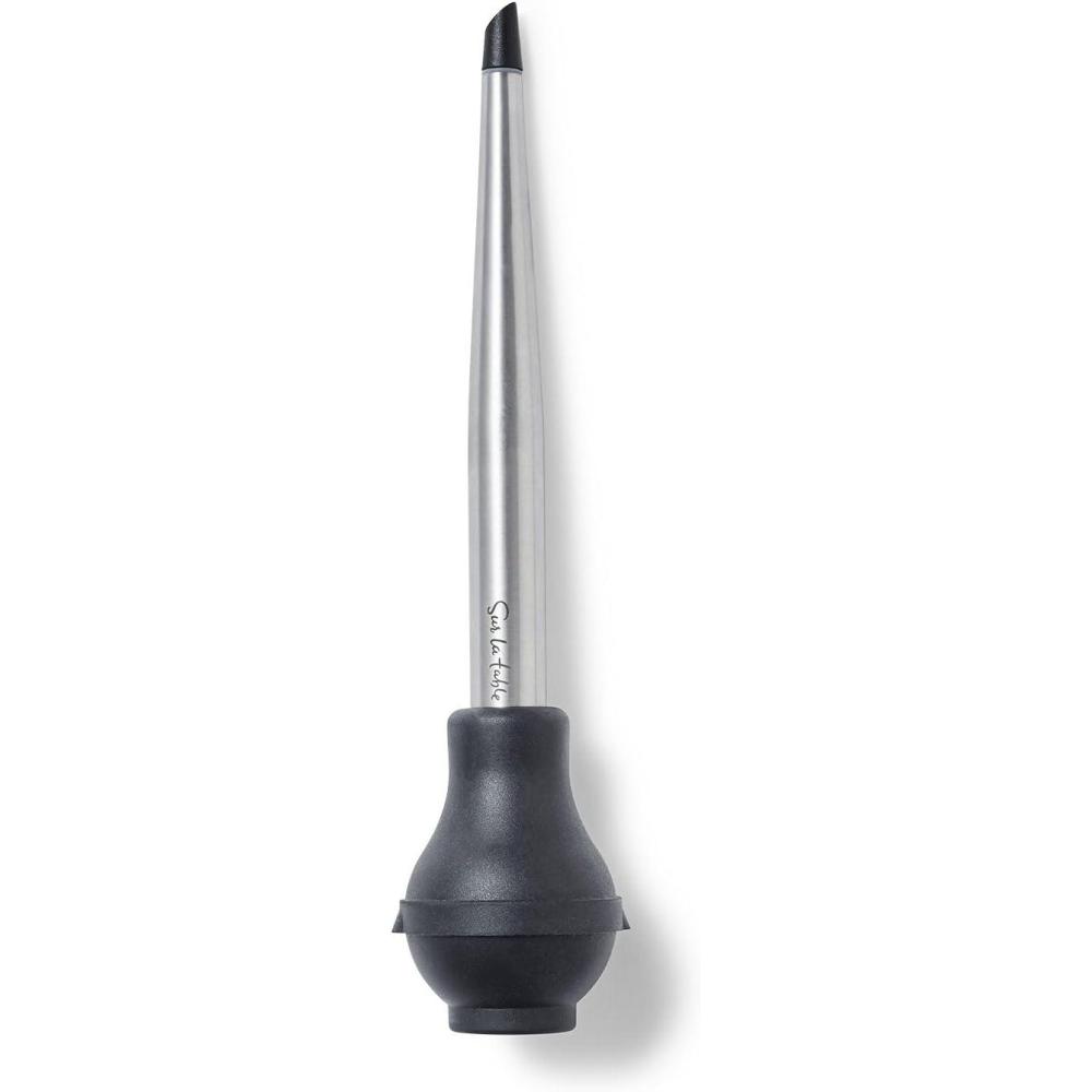 imageSur La Table Stainless Steel Baster  Angled Nozzle with Removable Nylon Tip for Easy Basting amp Cleaning  Dishwasher Turkey amp Roasting Tool