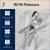 Fortessa Bistro 18/10 Stainless Steel Flatware Serving Spoon, 8.9-Inch,Silver(20-Piece)