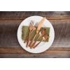 Fortessa Lucca Faceted 18/10 Stainless Steel Flatware Serving Spoon, 9-Inch(Lucca Faceted Rose Gold)