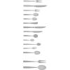 Fortessa Lucca Faceted 18/10 Stainless Steel Flatware Serving Spoon, 9-Inch(Ringo)