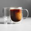 Sur La Table Double-Wall Coffee Glasses, Set Of 2, Clear