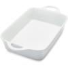 Sur La Table 4 Qt Porcelain Baking Dish – Rectangular Casserole Baker for Pasta, Roasted Veggies & Desserts, Classic White Glaze, Oven to Table, Nesting Bakeware, Dishwasher