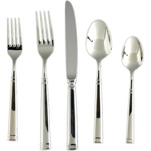 Fortessa Bistro 18/10 Stainless Steel Flatware Serving Spoon, 8.9-Inch,Silver(20-Piece)