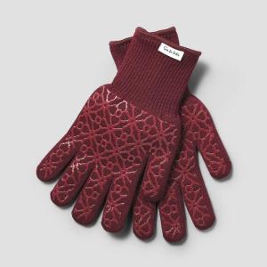 Sur La Table Large Tile Oven Gloves, Set of 2, Green(Dark Red)