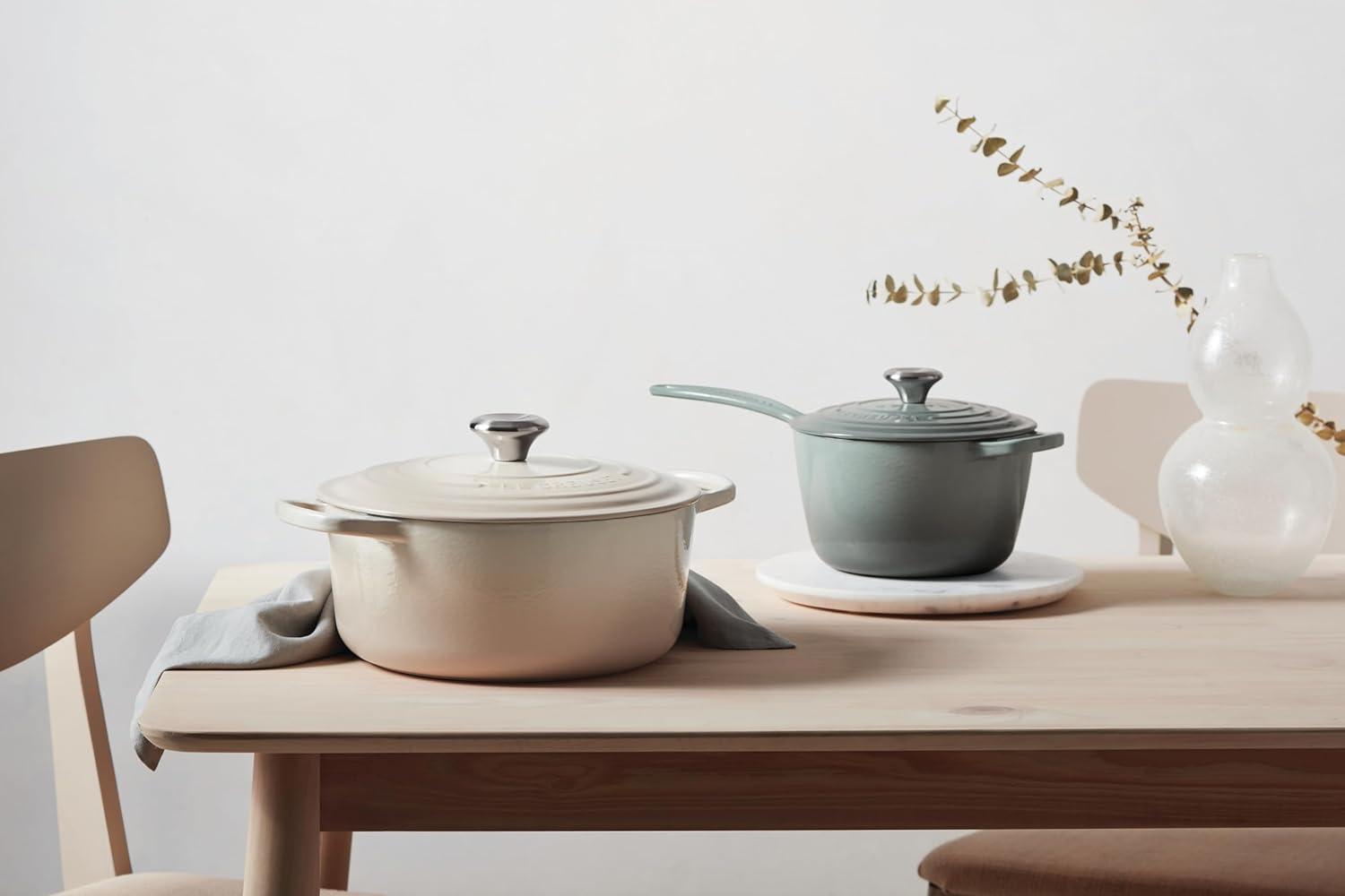 imageLe Creuset Enameled Cast Iron Signature Saucepan 225 qt FlameSea Salt
