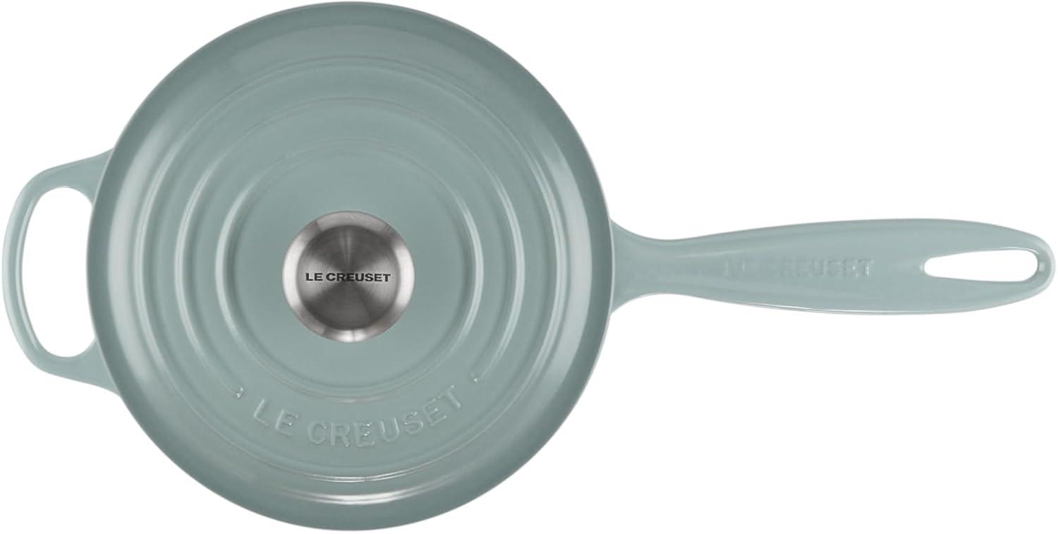 imageLe Creuset Enameled Cast Iron Signature Saucepan 225 qt FlameSea Salt