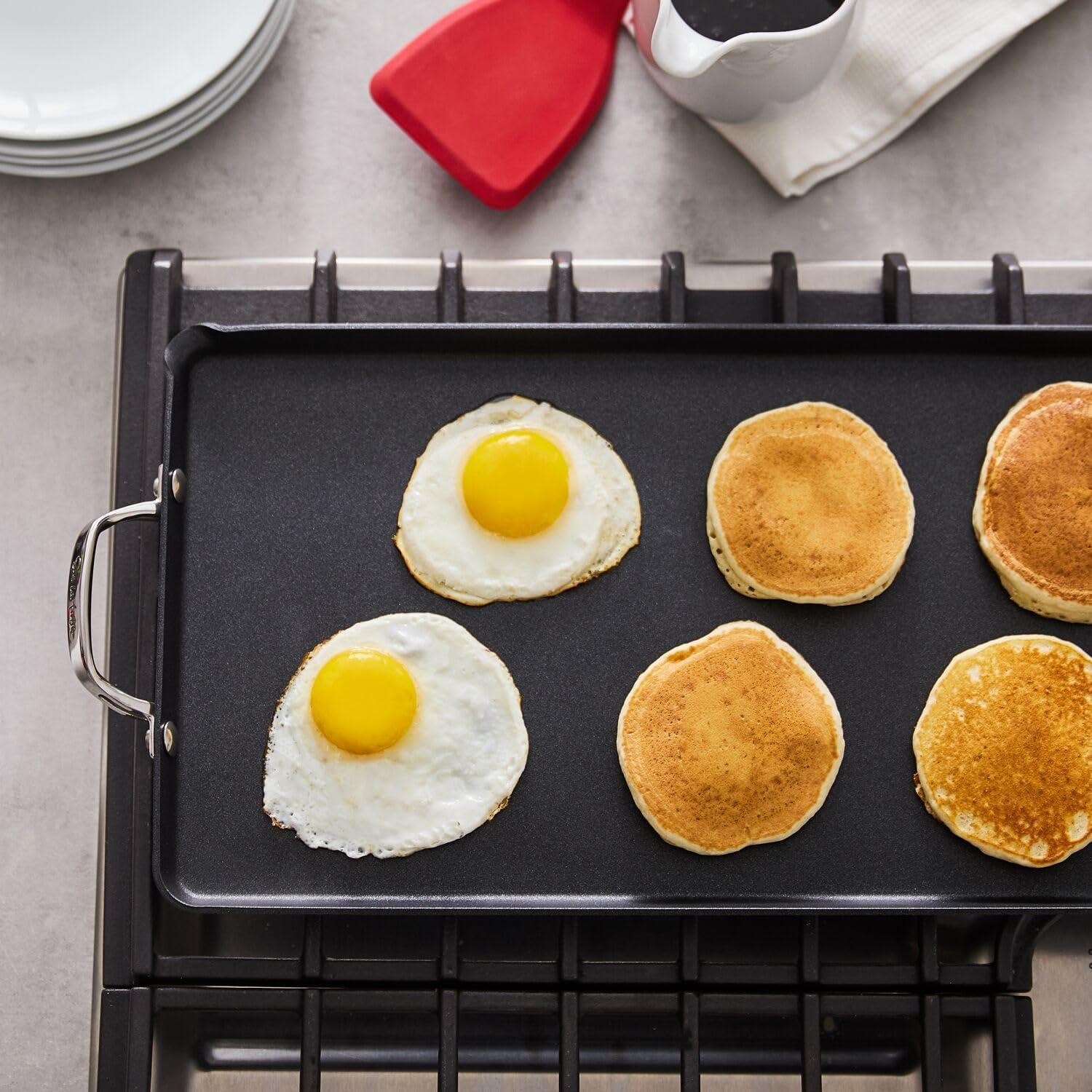 imageSur La Table Signature Hard Anodized Nonstick Double Burner Griddle Black