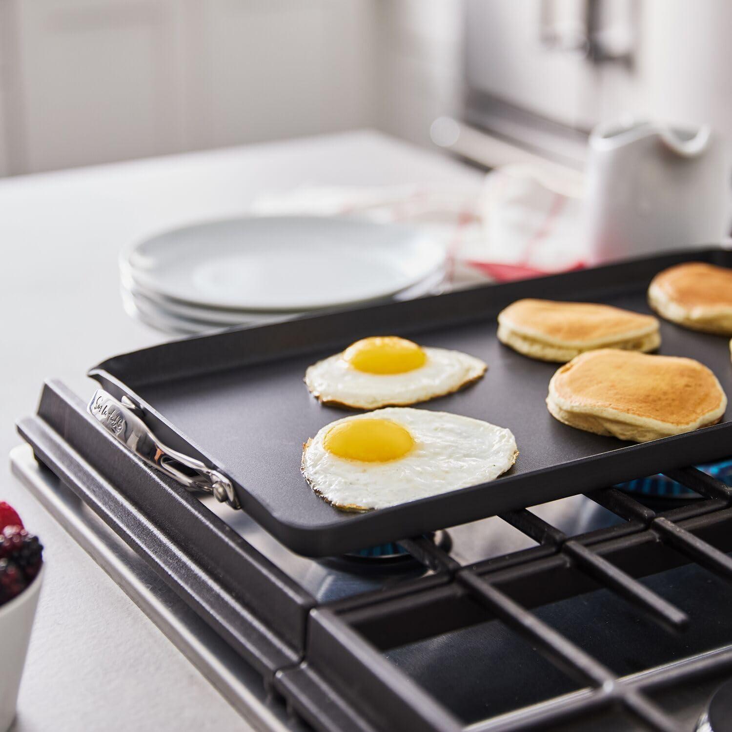 imageSur La Table Signature Hard Anodized Nonstick Double Burner Griddle Black