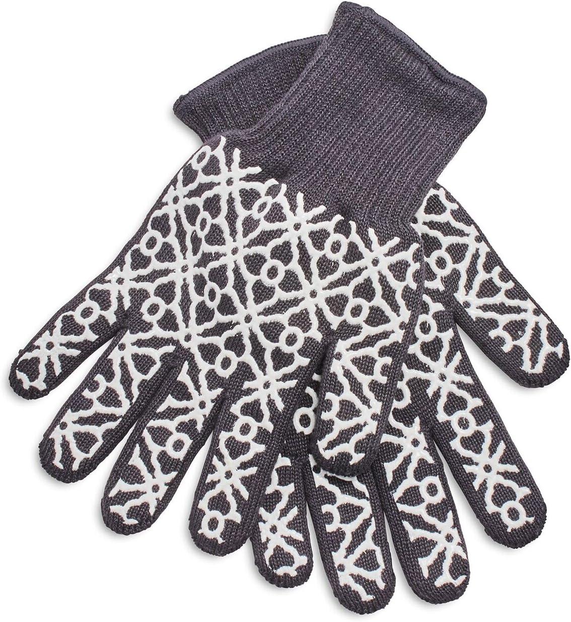 imageSur La Table Small Tile Oven Gloves Set of 2 BlueLight Gray