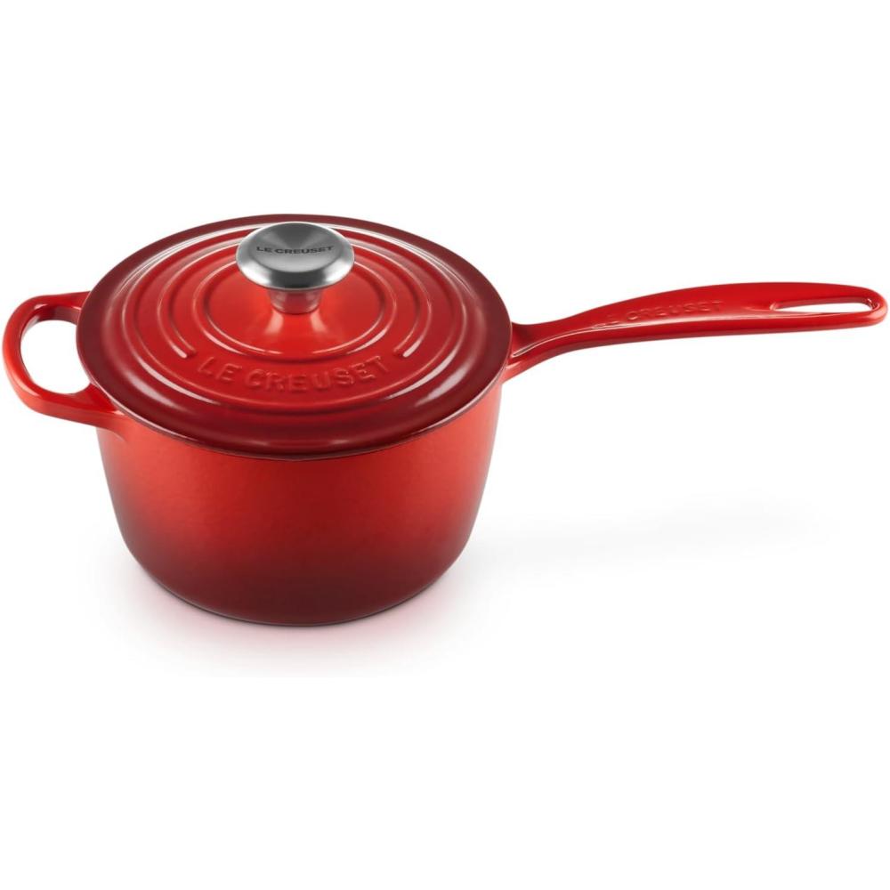 imageLe Creuset Enameled Cast Iron Signature Saucepan 225 qt FlameCerise