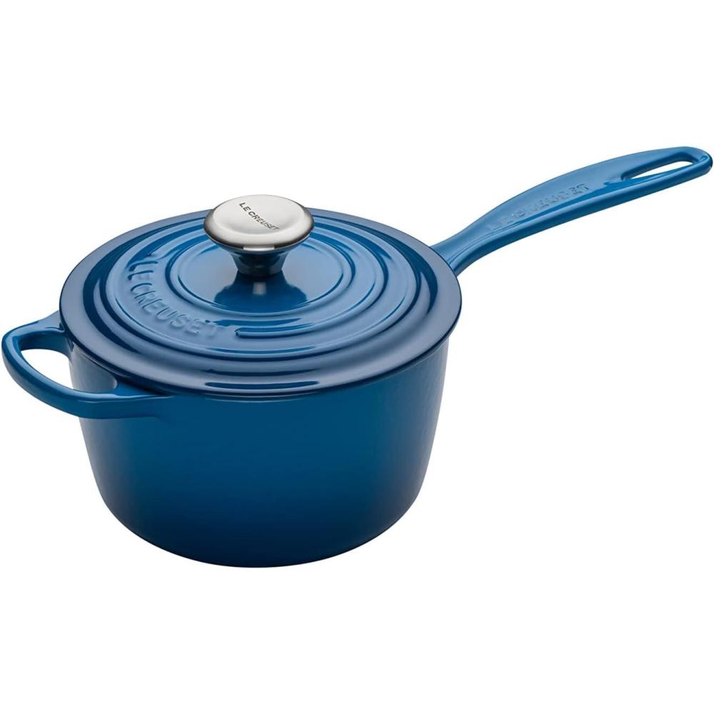 imageLe Creuset Enameled Cast Iron Signature Saucepan 225 qt FlameMarseille